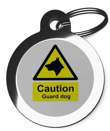 Caution Guard Dog Identification Tag