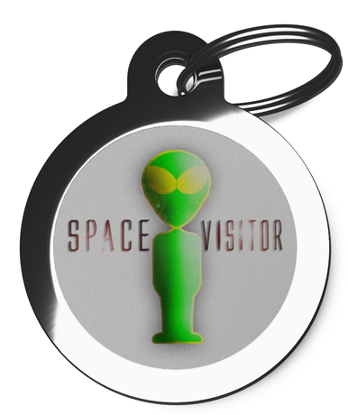 Space Visitor Dog ID Tag