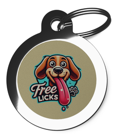 Free Licks Dog Dog Tag