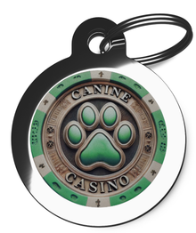 Green Canine Casino Tags for Dogs