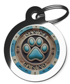 Blue Canine Casino Dog Identification Tag