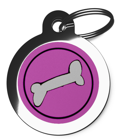 Pink Bone 2 Tag for Dogs