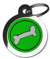 Green Bone 2 Tag for Dogs
