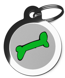 Green Bone 1 Dog Tags for Dogs
