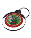 Cute Christmas Present Opener Dog ID Tag