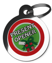 Cute Christmas Present Opener Dog ID Tag