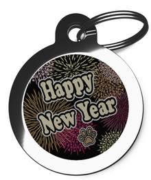 Fun Happy New Year Pet Tag