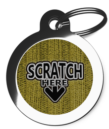 Scratch Here Pet ID Tag