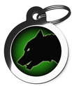 Dog Silhouette Pet Identity Tag