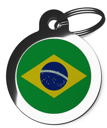 Brazil Flag Dog ID Tag