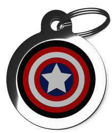 Captain America - Superhero Themed Dog ID Tags