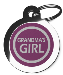 Grandma's Girl Pet ID Tag