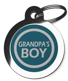 Grandpa's Boy Pet ID Tag