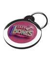 Pink Lazy Bones Dog Tag