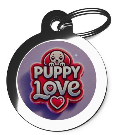 Cute Puppy Love Pet Identity Tag