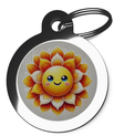 Smiley Flower Dog Tag