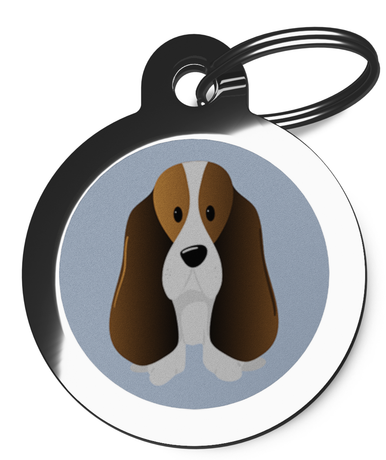 Basset Hound Pet ID Tag