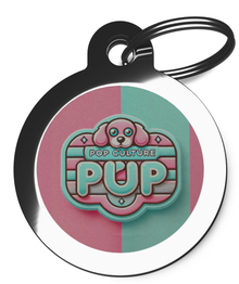 Cute Pop Culture Pup Dog Tag