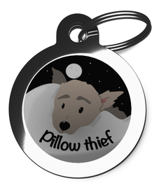 Pillow Thief Dog ID Tag 