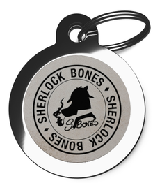 Sherlock Bones Pet ID Tag