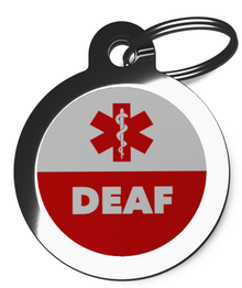 Deaf Medical Alert Pet Dog ID Tag