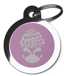 Dog Tag For Dogs - Pink Happy Easter - Pet Tags