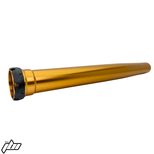 JBI WP Fork Outer Tube 48mm in Golden Bronze Finish with Stealth Black Fork Protection Ring