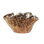 Copper Salad Leaf Bowl