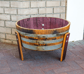 1/4 Wine Oak barrel planter With Legs/ Handmade 