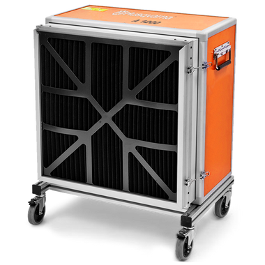 A 1200 is one of the most advanced portable air cleaners available on the market. It is tested and certified for use as both an air cleaner and a negative air machine. Thanks to a reliable filter system and a design that is perfectly matched to operation with HEPA class H13 filters, that are tested and certified at an efficiency rate of 99.99% at 0.3 microns, the air cleaner puts out superior air quality – be it when dealing with concrete dust