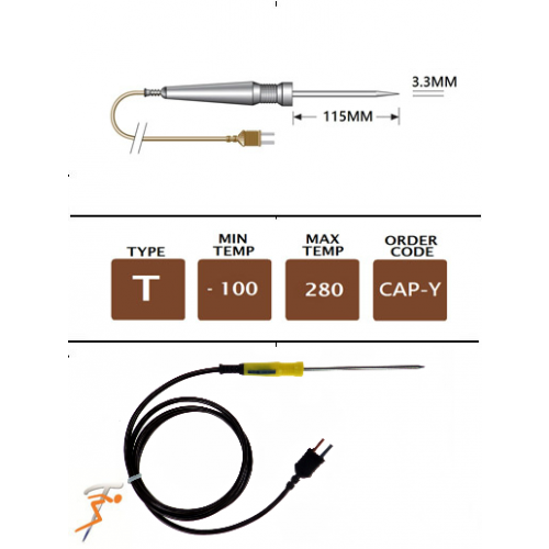 Needle probe thermometer
