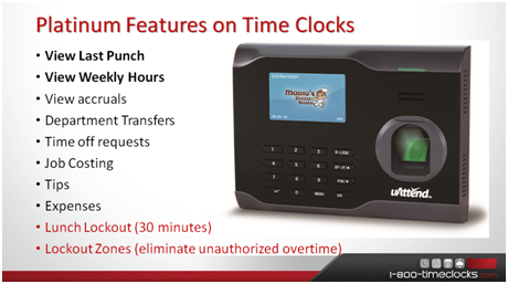 uAttend BN6000 Fingerprint Time Clock Platinum Series for sale online