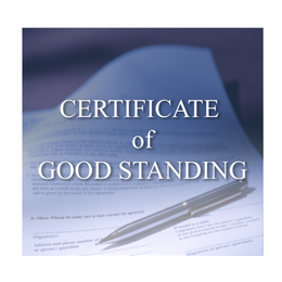 Provide proof that your company is in good standing with the state of Nevada. Certificate of Good Standing is valid for 90 days.