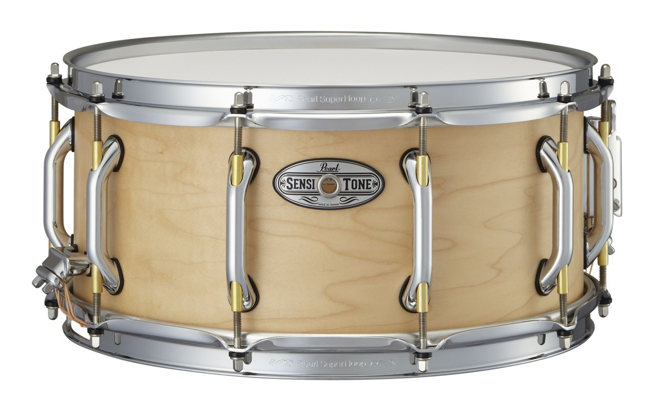 $265 Pearl Sensitone elite 14x5” brass snare drum. 10 lugs