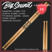 Big Sound Percussion 3A Premium Drumstick