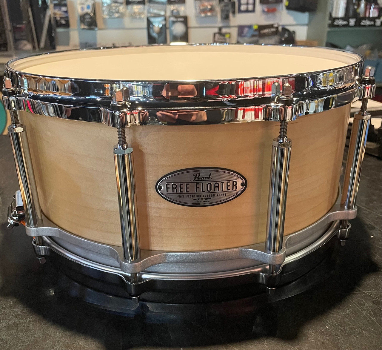 pearl free floating snare drum - musical instruments - by owner - sale -  craigslist