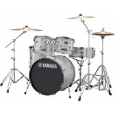 Yamaha Rydeen Drum Kit - Silver Glitter (22", 10", 12", 16" + 14" x 5.5" Snare) w/Hardware and Paiste 101 Cymbals