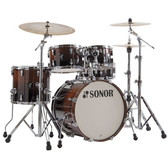 Sonor AQ2 Stage Shell Set - Brown Fade (22", 10", 12", 16" + 14" x 6" SNR) w/ Sonor 4000 Hardware Pack