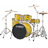 Yamaha Rydeen Drum Kit - Mellow Yellow (22", 10", 12", 16" + 14" x 5.5" Snare) w/Hardware and Paiste 101 Cymbals