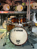Sonor SQ2 5 Piece (22", 10", 12", 16" + 14" x 5.5" SD) Drumkit - African Marble w/ Cherry Burst