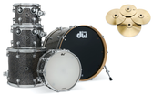 DWe 5 Piece Drum Kit (22", 10", 12", 16" + 14" Snare) w/ Cymbals