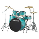 Yamaha Rydeen Drum Kit - Turquoise Glitter  (22", 10", 12", 16" + 14" x 5.5" Snare) w/Hardware and Paiste 101 Cymbals