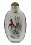 Hand Painted Oval Snuff Bottle