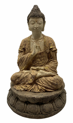 19"H Buddha Garden Statue Giving Blessing