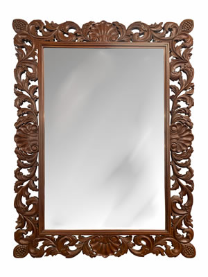 Mirror Hand Carved Mahogany French Style