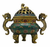 Cloisonne Incense Bowl