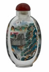 Hand Painted Oval Snuff Bottle