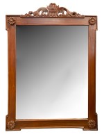 Mahogany Empire Hand Carved Mirror