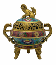 Chinese Incense Bowl With Foo Dog Lid