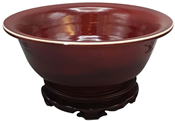 Chinese Porcelain Table Bowl Glazed Ox Blood